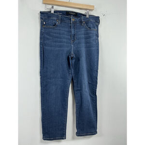 Womans Excellent Condition Liverpool The Crop Straight Blue Jeans 12/31 0082/W-2